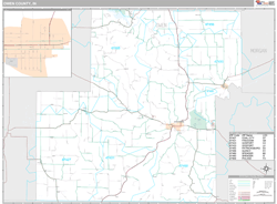 Owen County, IN Wall Map