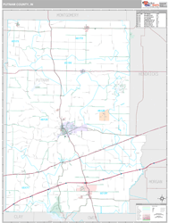 Putnam County, IN Wall Map