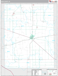 Rush County, IN Wall Map