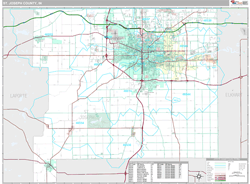 St. Joseph County, IN Wall Map