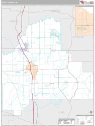 Scott County, IN Wall Map