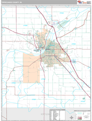 Tippecanoe County, IN Wall Map