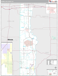 Vermillion County, IN Wall Map