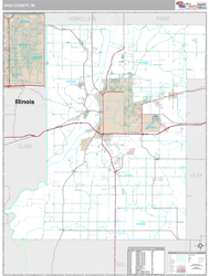 Vigo County, IN Wall Map