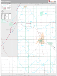 Wells County, IN Wall Map