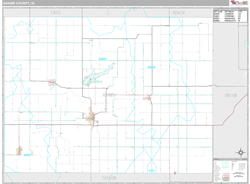 Adams County, IA Wall Map