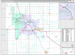 Black Hawk County, IA Wall Map