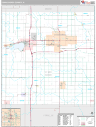 Cerro Gordo County, IA Wall Map