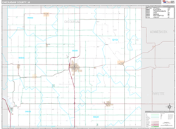 Chickasaw County, IA Wall Map