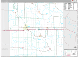 Delaware County, IA Wall Map