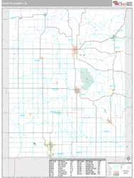 Fayette County, IA Wall Map