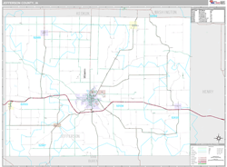 Jefferson County, IA Wall Map