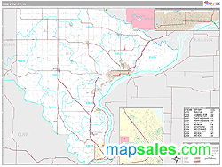 Lee County, IA Wall Map