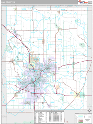 Linn County, IA Wall Map