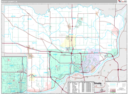 Scott County, IA Wall Map