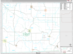 Van Buren County, IA Wall Map