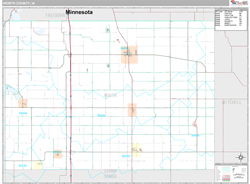 Worth County, IA Wall Map