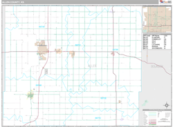 Allen County, KS Wall Map