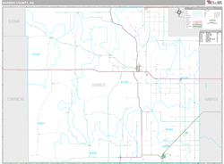 Barber County, KS Wall Map