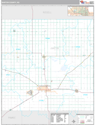 Barton County, KS Wall Map