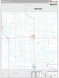 Brown County, KS Wall Map