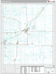 Butler County, KS Wall Map