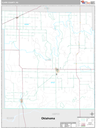 Clark County, KS Wall Map