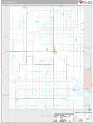 Clay County, KS Wall Map