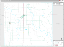 Comanche County, KS Wall Map