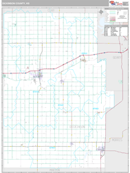 Dickinson County, KS Wall Map