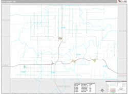 Elk County, KS Wall Map