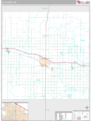 Ellis County, KS Wall Map
