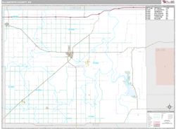 Ellsworth County, KS Wall Map