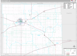 Ford County, KS Wall Map