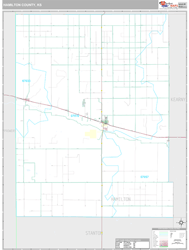 Hamilton County, KS Wall Map