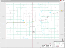 Hodgeman County, KS Wall Map