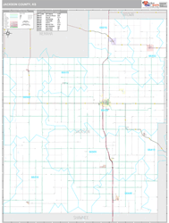 Jackson County, KS Wall Map