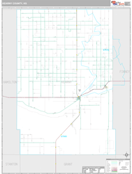 Kearny County, KS Wall Map