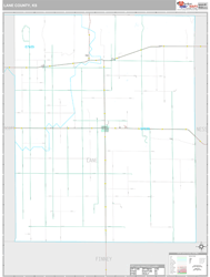 Lane County, KS Wall Map