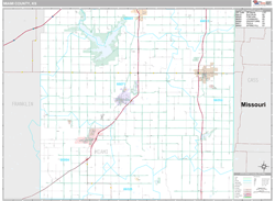 Miami County, KS Wall Map