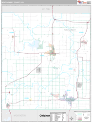 Montgomery County, KS Wall Map