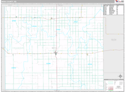 Ness County, KS Wall Map