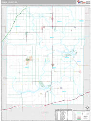 Osage County, KS Wall Map