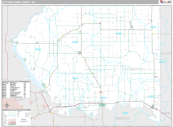 Pottawatomie County, KS Wall Map