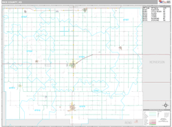 Rice County, KS Wall Map