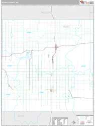 Rooks County, KS Wall Map