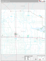 Russell County, KS Wall Map