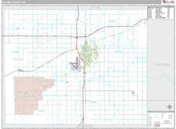 Saline County, KS Wall Map