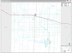 Trego County, KS Wall Map