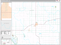 Woodson County, KS Wall Map